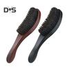 Wave Brush Men Styling Wooden Beard Brush Bristle Hair Brush Beard Styling Accessory for Home Salon Travel