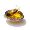 Pure Brass Small Diya, Akhand Diya For Pooja Room - 3.75 X 3.75 X 1.25 Inch