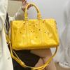 Nieuwe Casual Draagbare Reistas met Grote Capaciteit, Heren en Dames Krokodillenpatroon Kleur Diamant Enkele Schouder Crossbody Bagage Tas