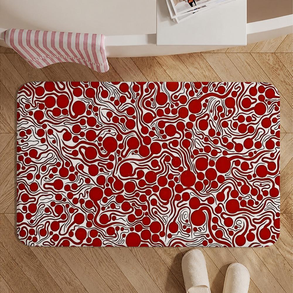 Artist-Yayoi KusamaS Floor Mat Soft Non-Slip Bath Mat, Bedside Carpet, Absorbent Doormat for Home
