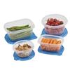 92PC Food Storage Containers Set Stackable Microwave Freezer Safe Lids Storage Organizers Translucent Plastic BPA Free Kitchen