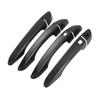 For Hyundai Tucson 2015 2016 2017 2018   Car Carbon Fiber Style Exterior Door Handle Moulding Cover Trim Decor ABS Auto