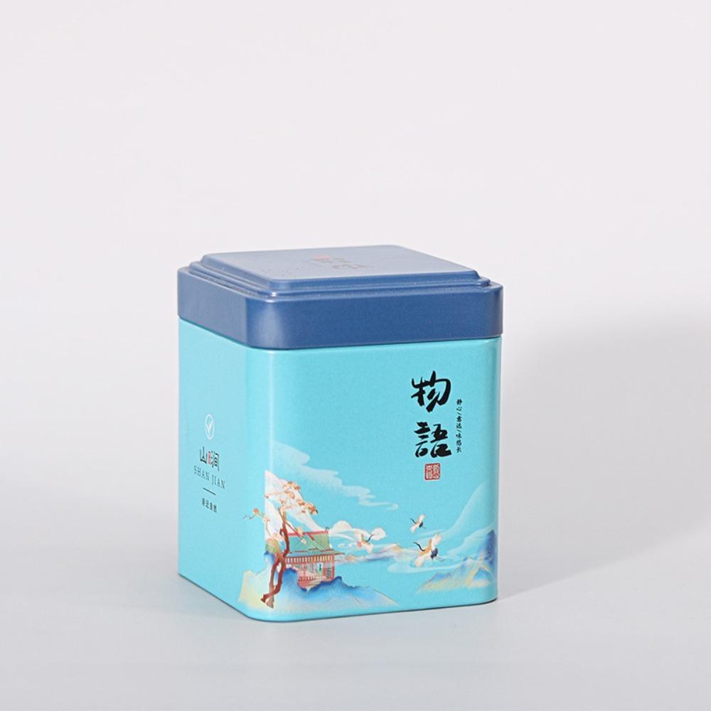 European Pastoral Style Mini Iron Box Easy-Carry Tin Cans Portable Tea Packaging Box