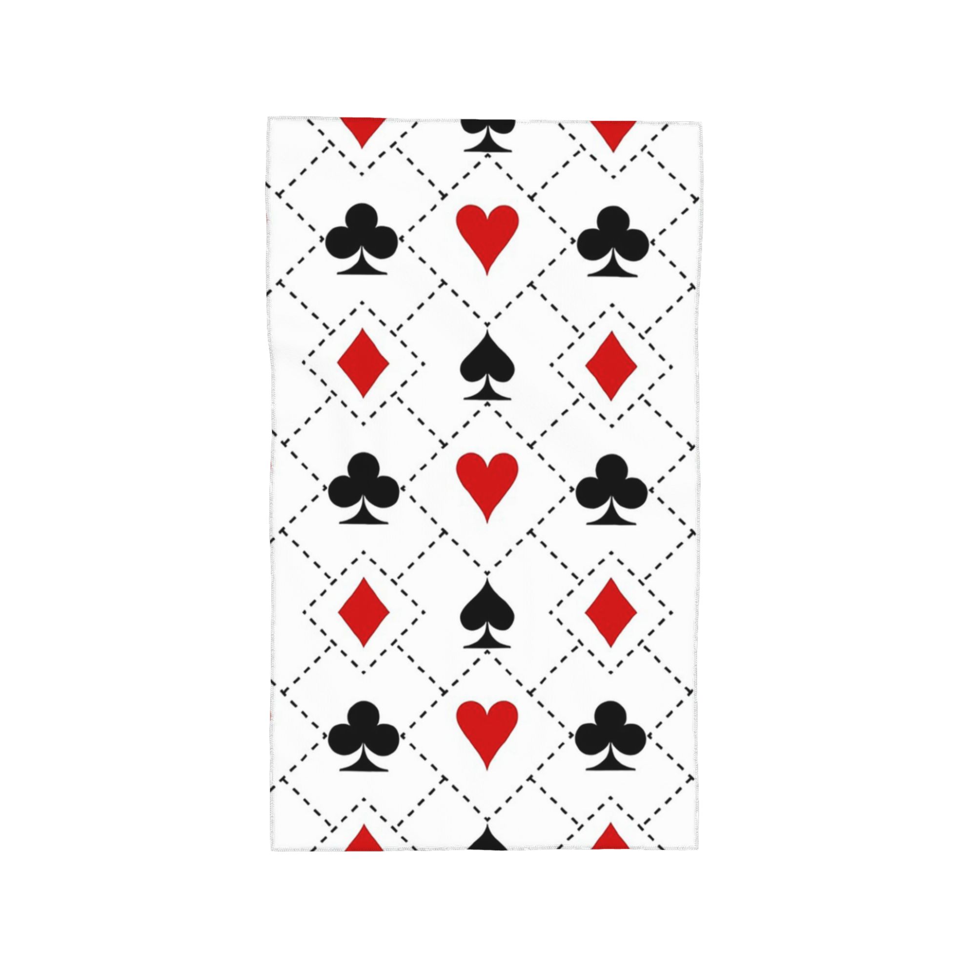 Playing cards suit symbols pattern Soft Face Towel Quick Dry Pool Bath Cotton Towels Absorbent W30*H60(CM)