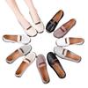 Spring and Summer Comfortable Soft-soled Mother Shoes Cowhide Beanie Shoes Flat-soled Lazy Nurse Shoes Single Shoes Women