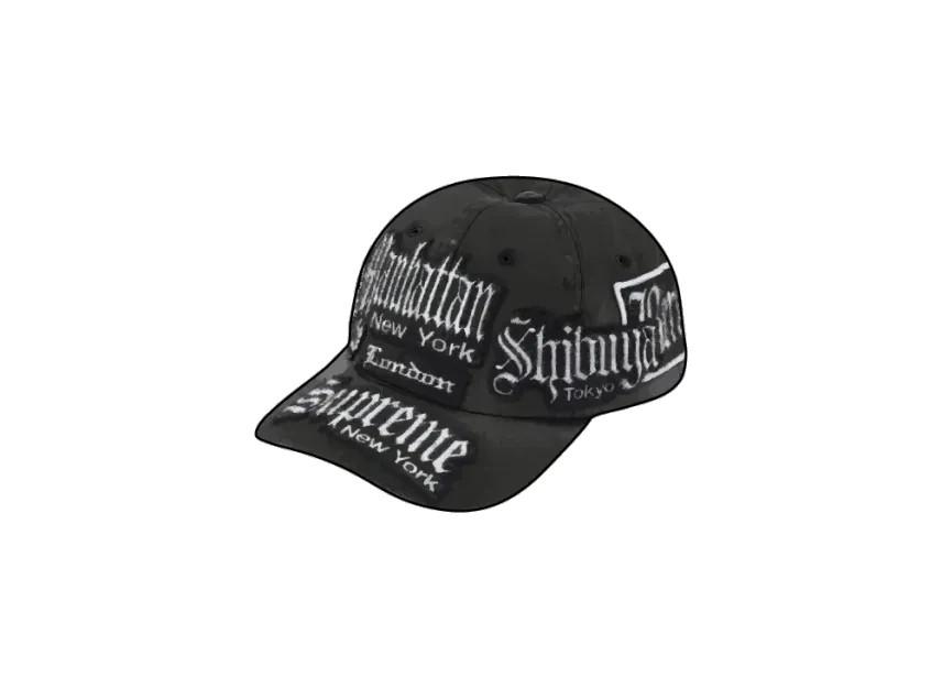 806617 Supreme City Patches 6-Panel  Black One-Size