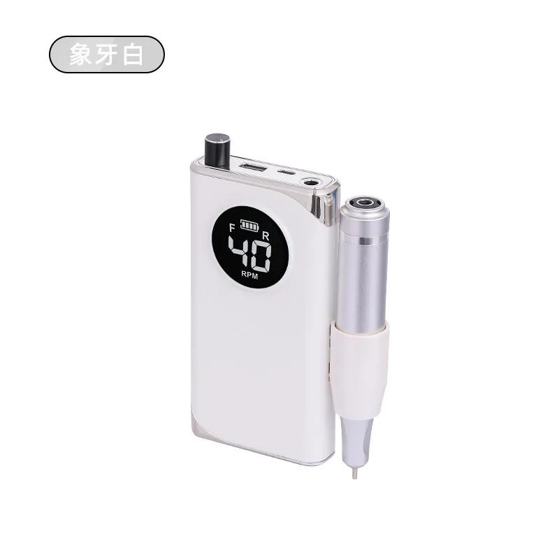

35000/40000 об/мин электрическая дрель для маникюра профессиональный токарный станок для ногтей с ЖК-дисплеем перезаряжаемый инструмент для маникюрного салона