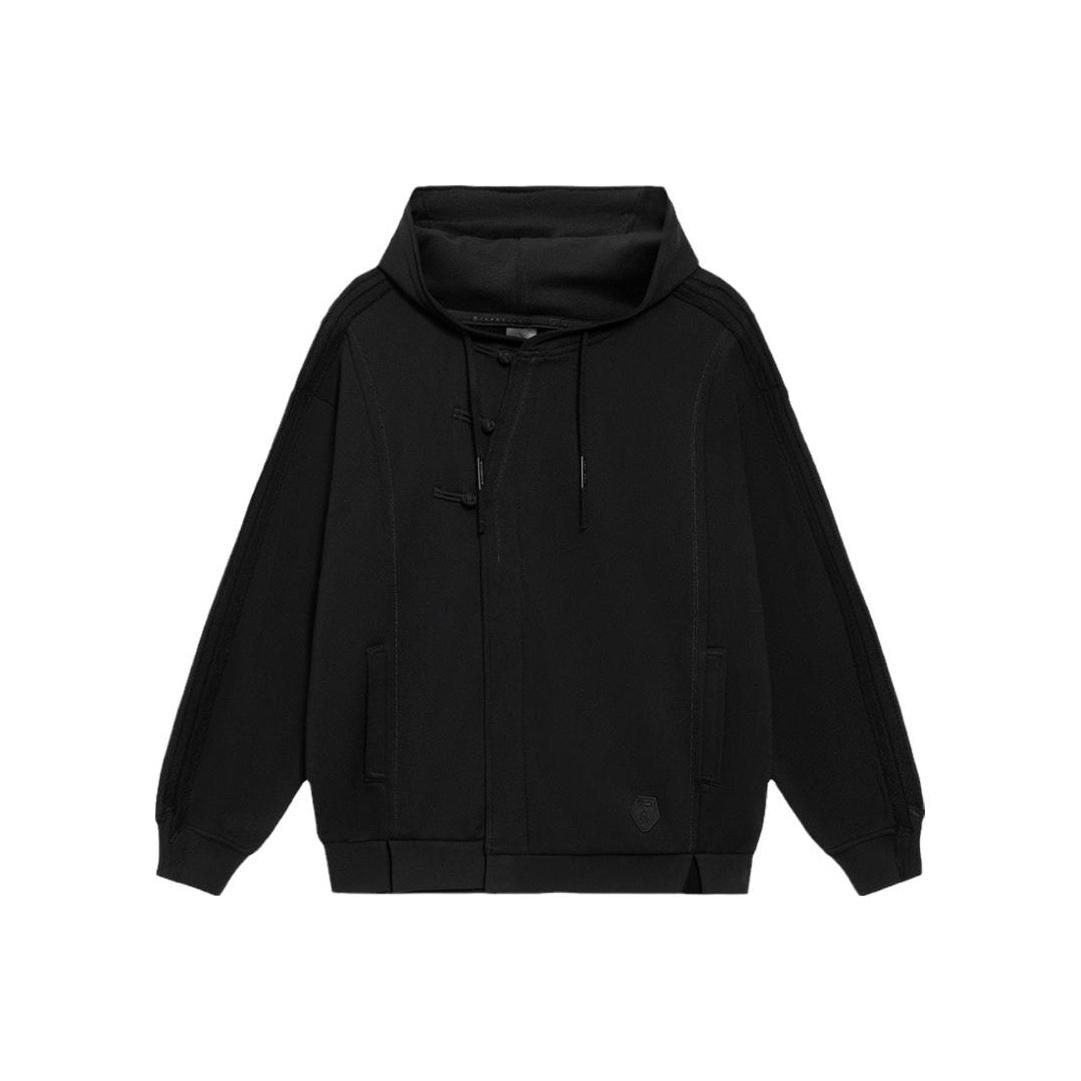 

Повседневное худи-пуловер Li Ning X Jackie Chan с принтом в виде вихревого узора, мужское, черное AWDS297-3 L