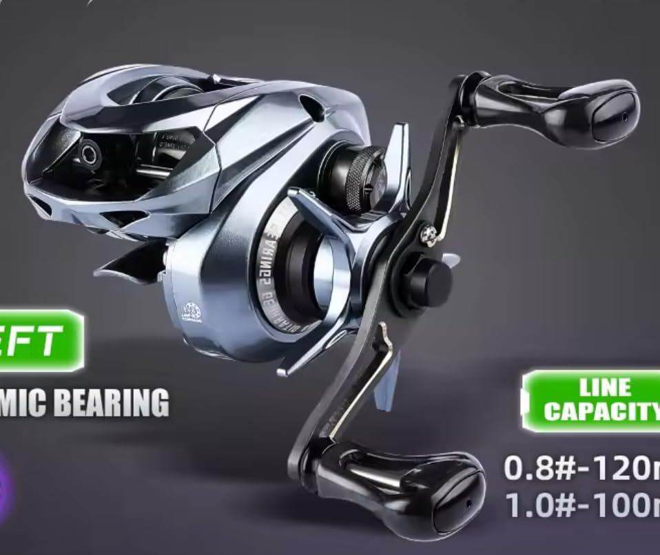 BEARKING ATHENA Mulineta Bait Finesse Mâner Stâng BFS Ultra Ușoară 138g Sistem Frânare SV Echipată cu Rulment Ceramic