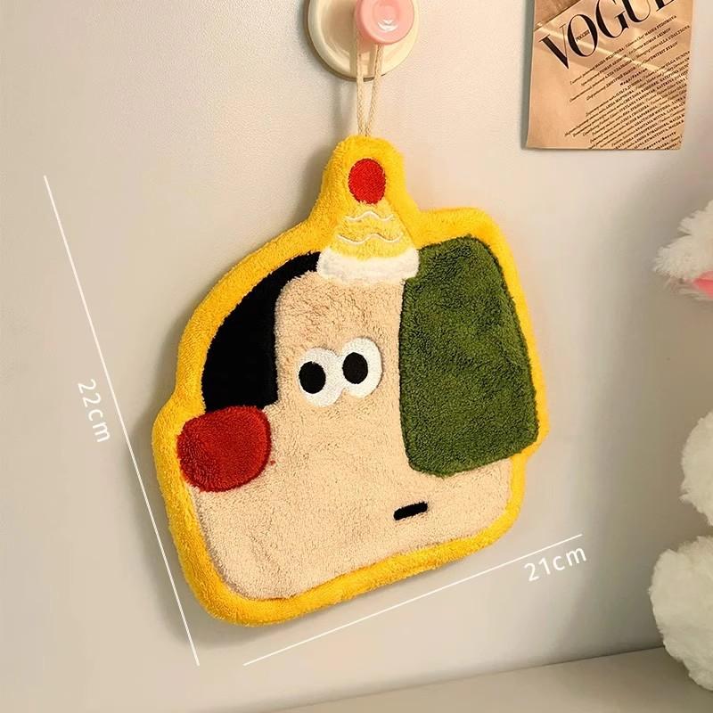 

Cat Hand Towel Super Absorbent Coral Fleece Soft Cute Face Cloth for Bathroom Kitchen Hand Drying