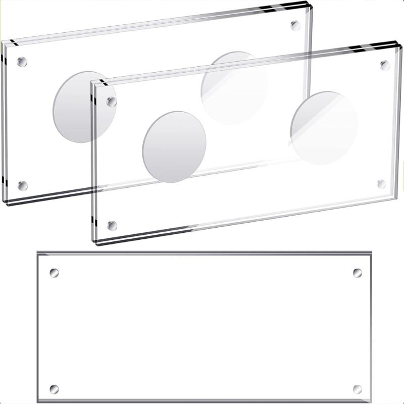 Acrylic Stamps Holder Clear Magnetic Closures Dustproof Coin Display Case Dollar Bill Currency Frame For Home Office
