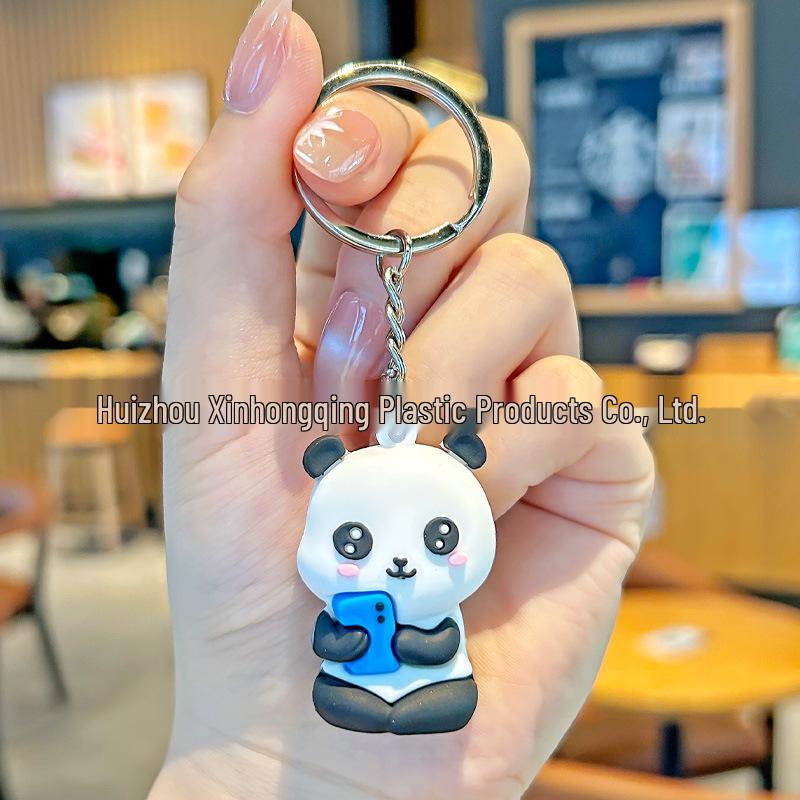 Adorable Panda Keychain Pendant: Cute Selfie Panda Bag Ornament & Couple Gift
