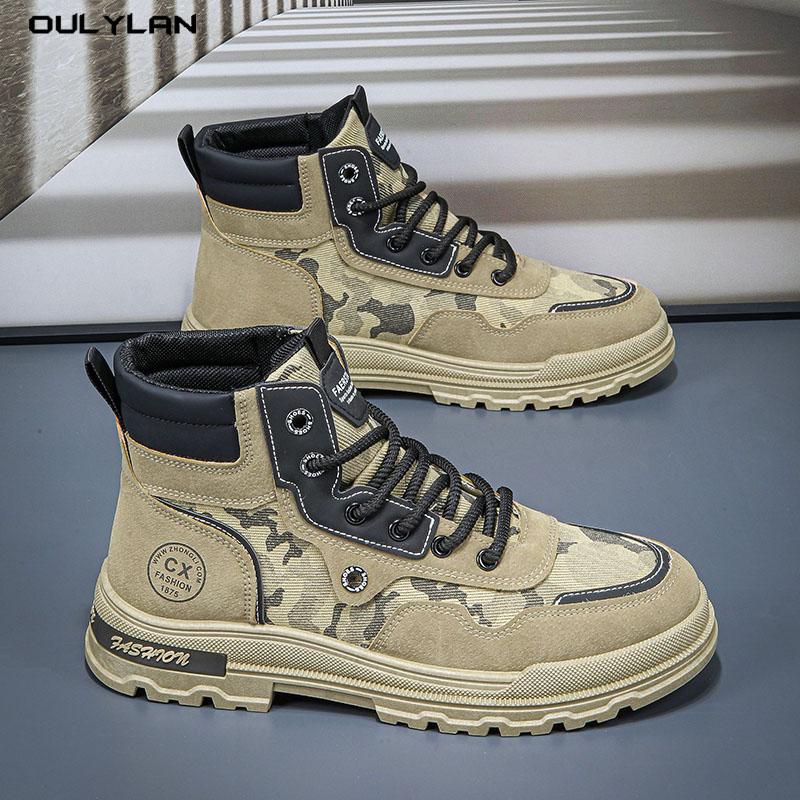 Bequeme Lässige Sportliche Flach Absatz Atmungsaktive Sneaker Übergröße Herrenschuhe Plus Doc Martens Arbeitsschuhe Trend Vielseitige Stiefel Herren