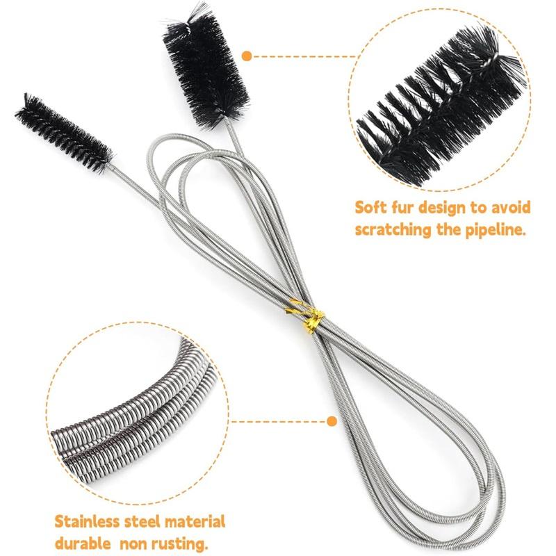 3ks Flexibilní čistič odtoku dřezu Odstraňovač ucpaných dlouhých vlasů Odstraňovač ucpaných čističů