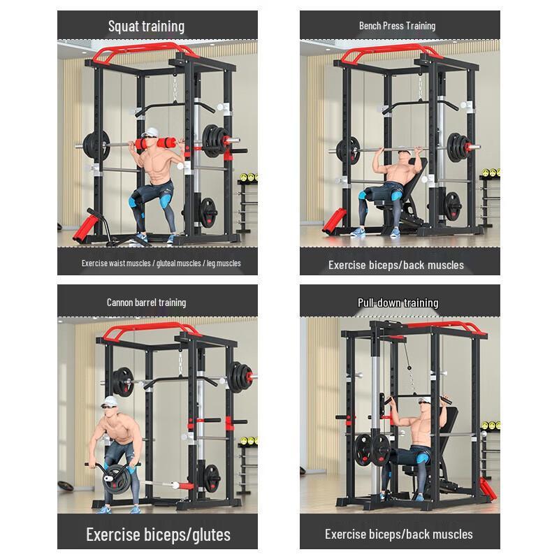 Aichen Multi-functional Squat & Bench Press Rack with 40kg Barbell Set