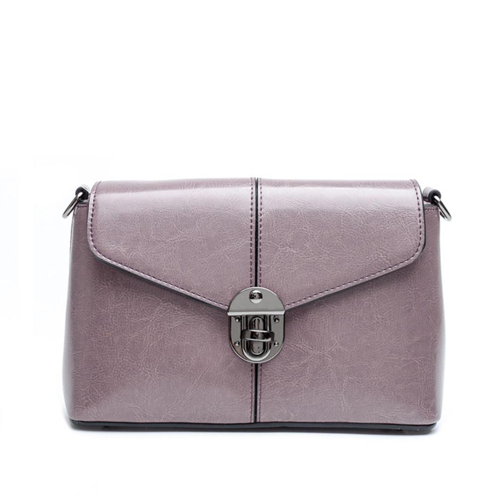 

New Women s Shoulder Small Square Bag Leather Oblique Span Bag