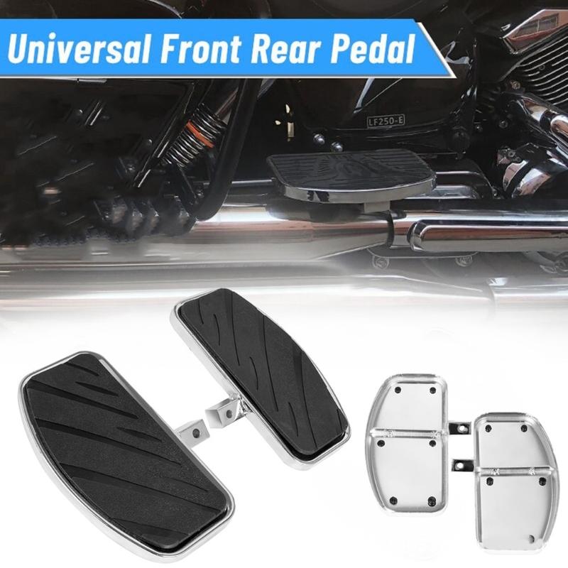 Universal Aluminum Rubber Motorcycle Foot Pegs Antislip Design Front Rear Foot Rest Pedal Modification