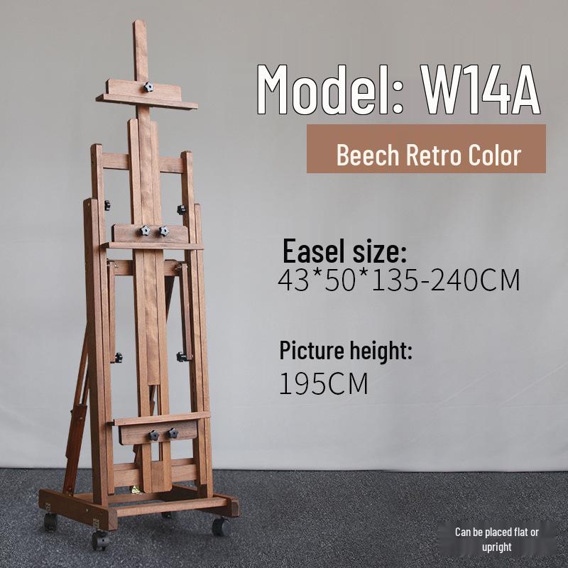 Adjustable Beech Wood Easel: Floor & Tabletop Folding Stand for Sketching & Oil Painting