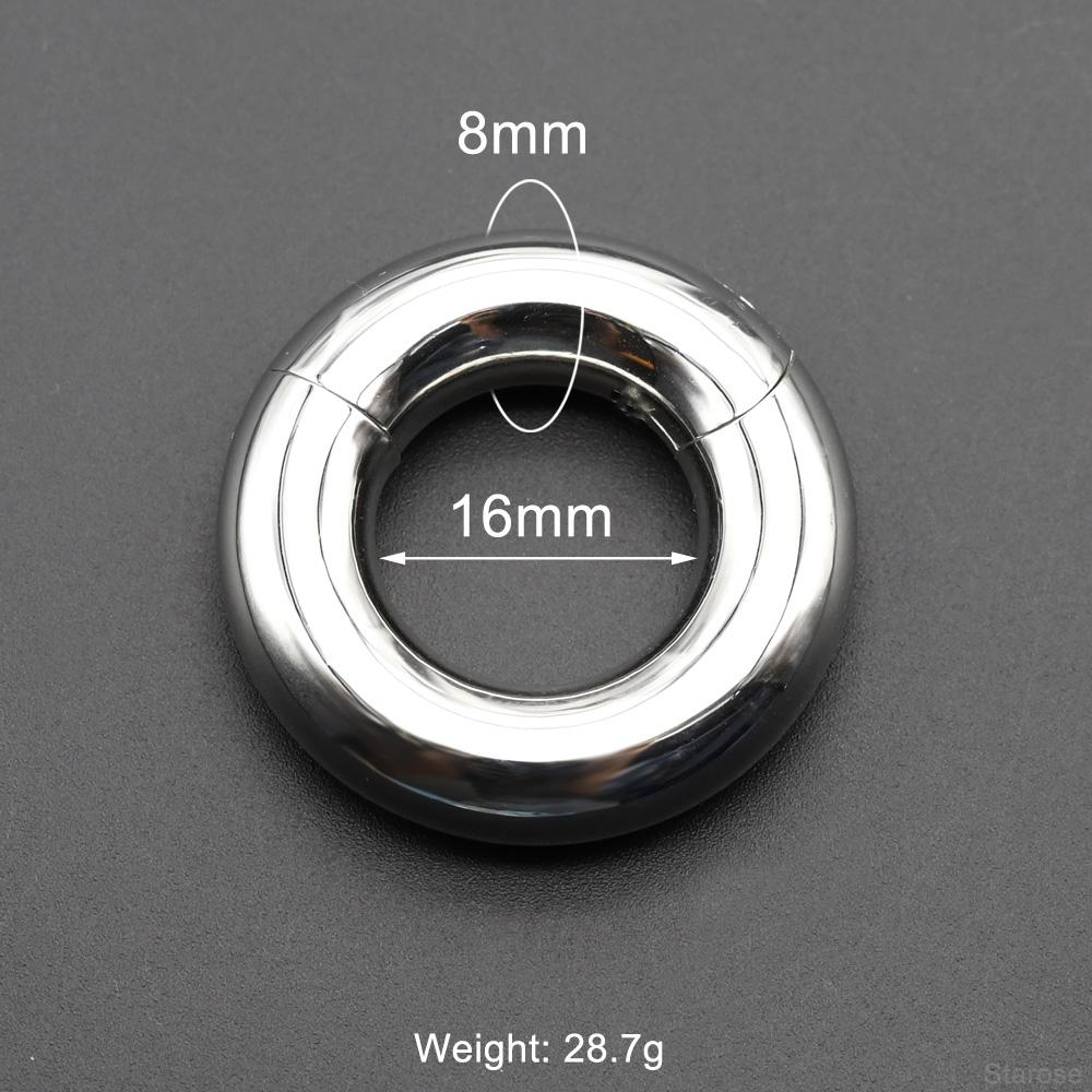 Glatte Scharnier-Segment-Creole aus Edelstahl 00G Große Größe Septum Clicker BCR PA Piercing Nasenring Ohrdehner Gewichte