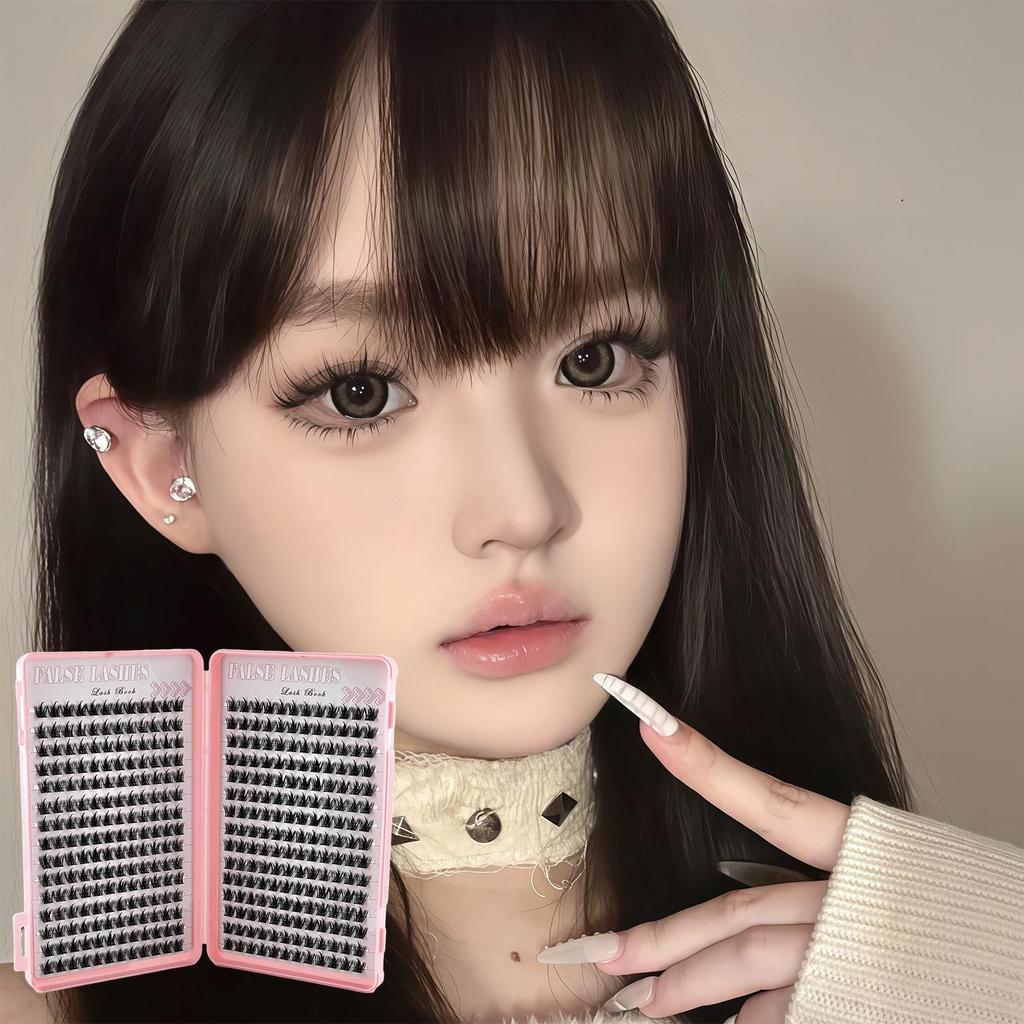 Pure Wild Little Devil Eyelash Glue & Natural Style Eyelashes Book for Beginners, Large Capacity, Segmented for Easy Application