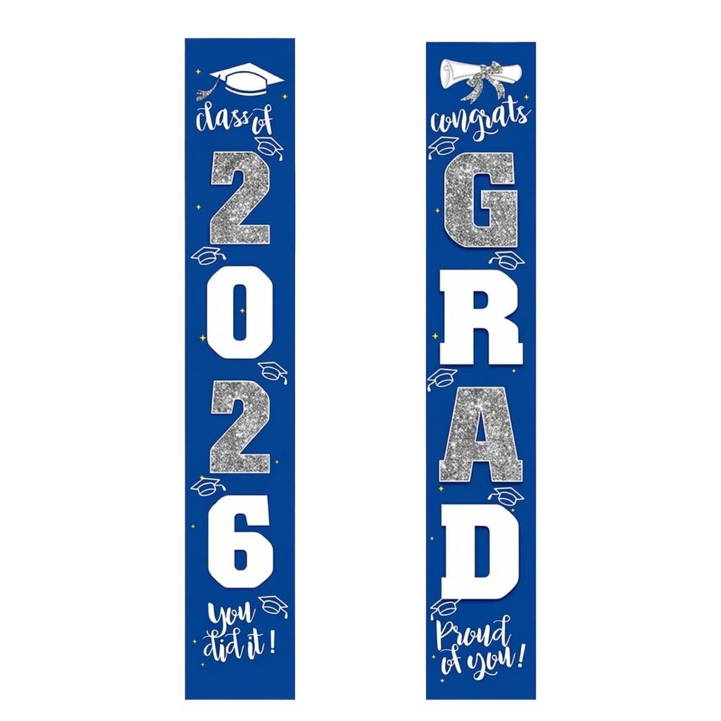 Graduation Class Decoration Door Flag Hanging Flag Graduation Party Decoration Supplies