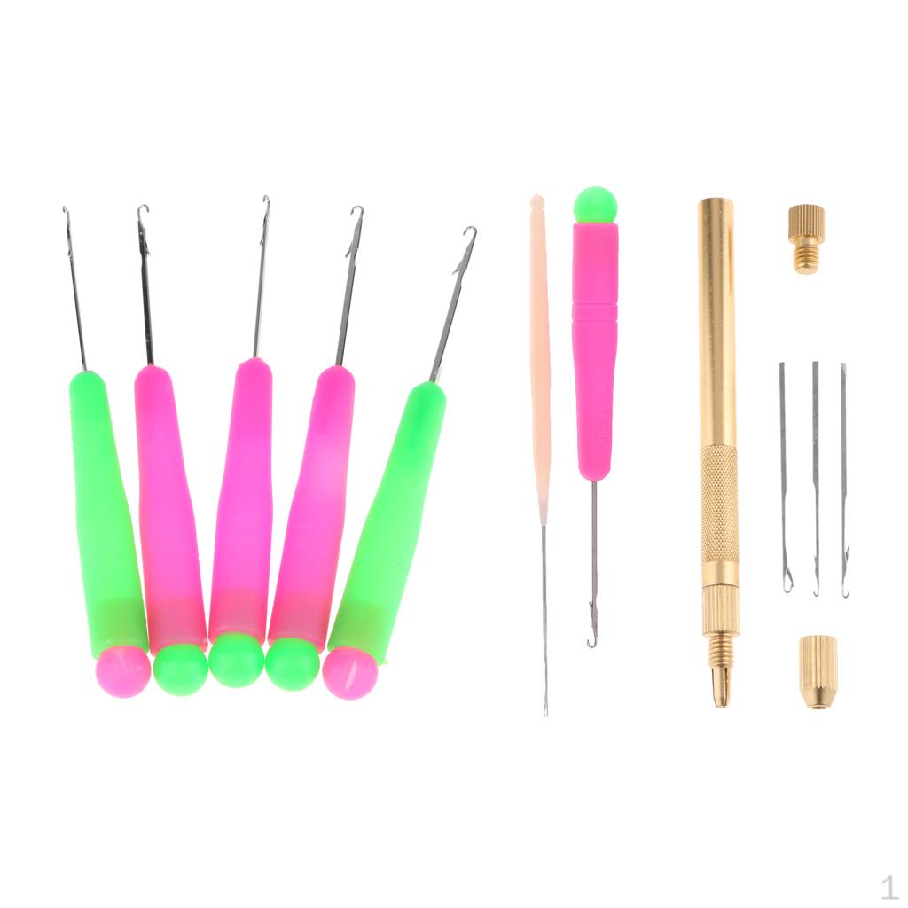 

8Pcs Aluminum Dreadlocks Micro Braids Weaving Sewing Latch Crochet Hooks Kit