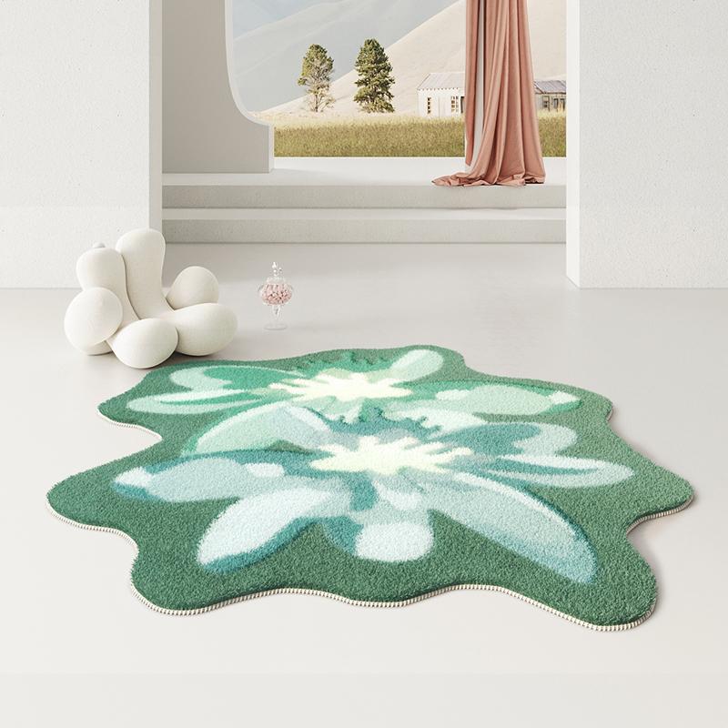 Irregular Cloakroom Non-Slip Mat Nordic Style Living Room Decoration Shaped Carpet Thicken Bedroom Bedside Rug Home Plush Rugs
