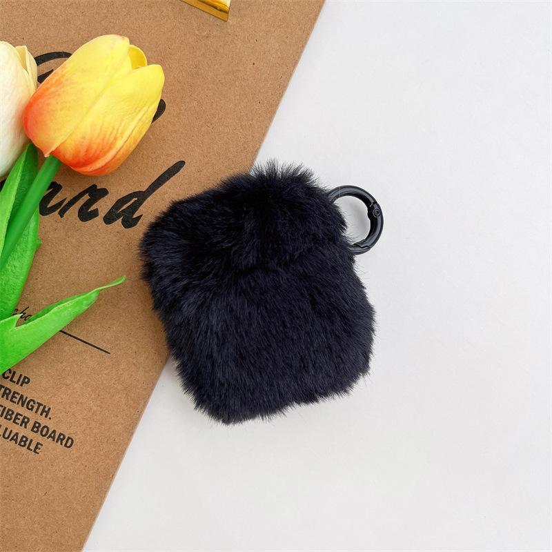 Simple Solid Color Plush for airpodsPro1 Apple Bluetooth Headset Cover 1/1/1 Generation Protective Case 1011 Women