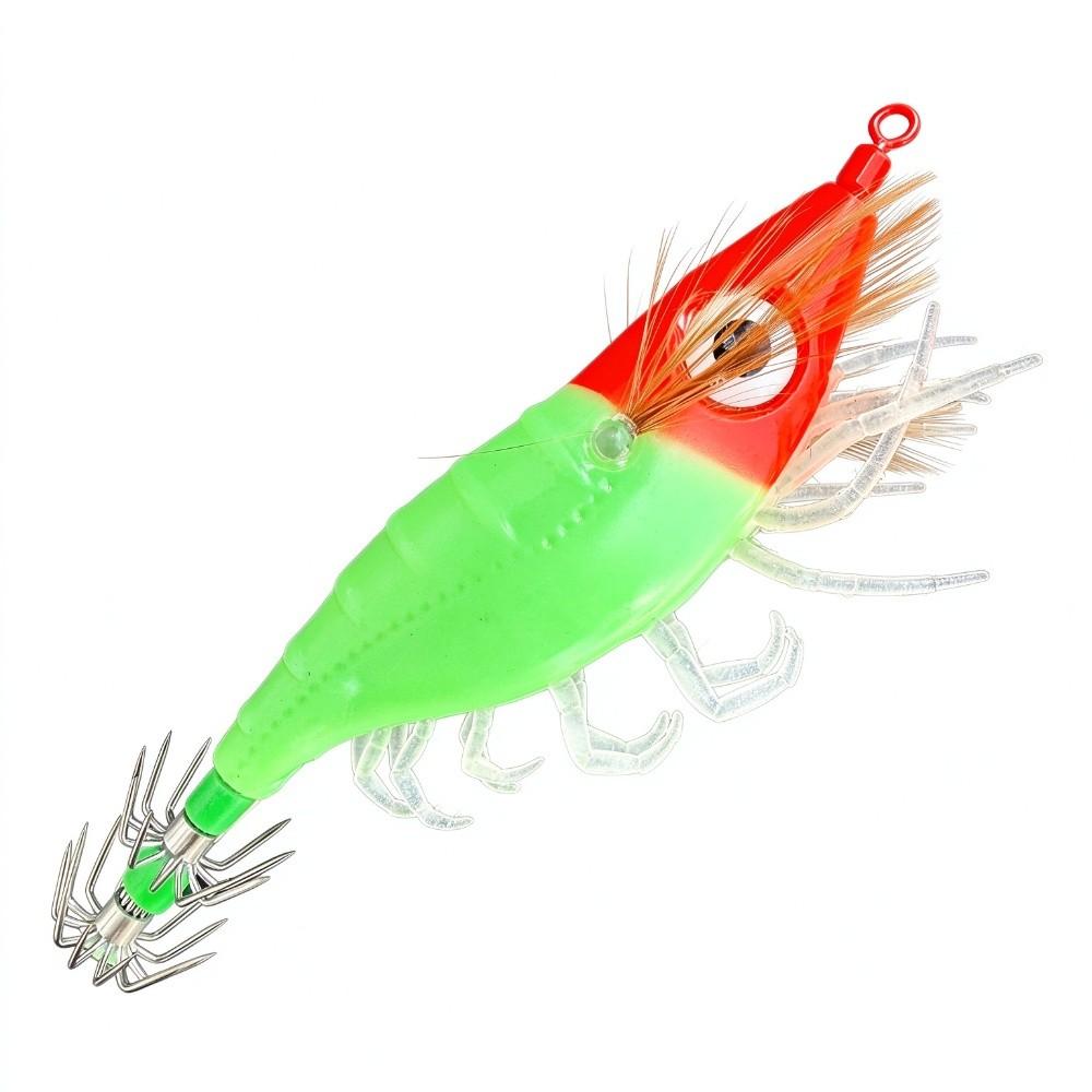 3pcs Luminous Design Squid Jig Lures 12g/10cm Shrimp Lures Softfoot Squid Lures  Cuttlefish Fishing