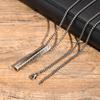 Rero Viking Pendant Necklace for Men,Stainless Steel Mobius Geometric Twisted Column Pendant Collar,Vintage Jewelry for Male