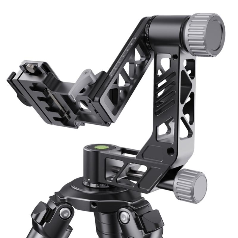 Adjustable Camera Gimbals Tripod Head With Elevations Functions And 100mm Quick Release Platform For Widely Use