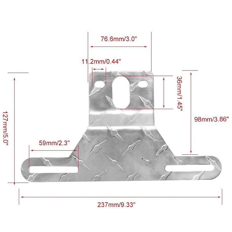 Aluminum Alloy Truck Trailer Camper License Plate Bracket Mount Stand Holder Number Plate Light Frame Support For Tractor Rv