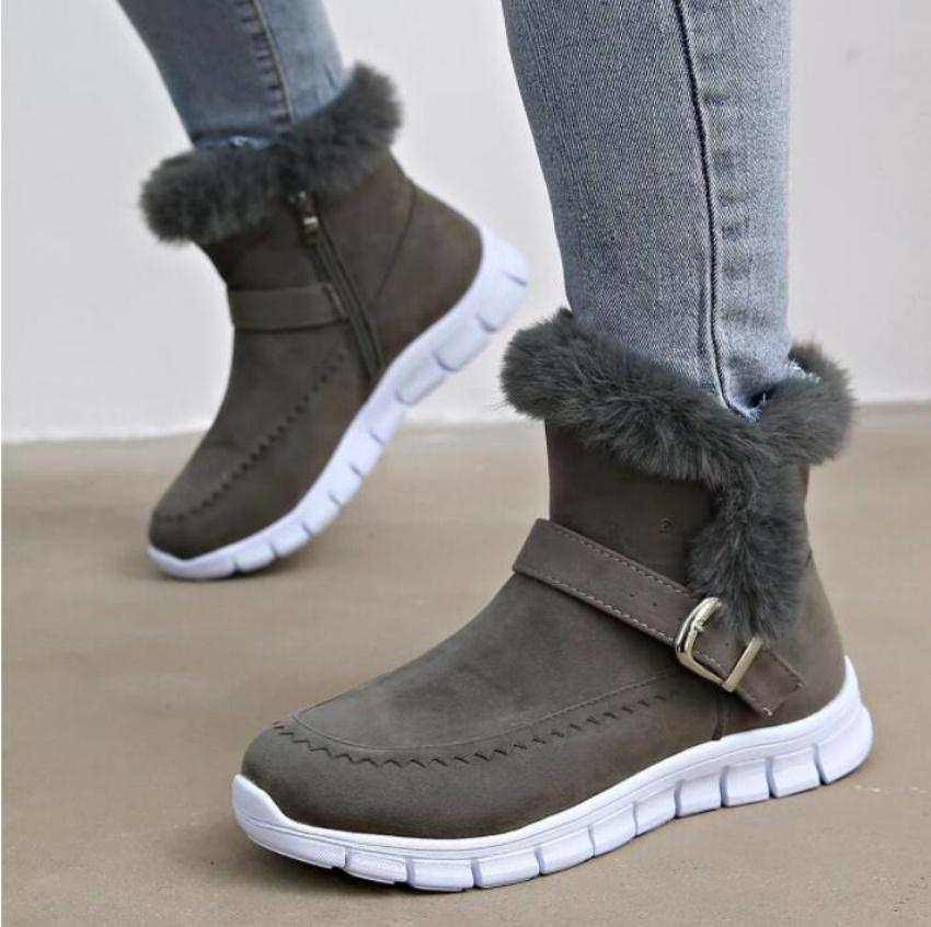 Snow Women Boots Soft Women's Boots Platform Ladies Shoes Fur Keep Warm Boots Ladies New Plus Size Botas Mujer Winter Shoes