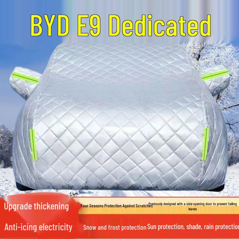 2025 BYD E9 Car Cover: Sun, Rain, Snow, Frost, Hail Protection with Heat Insulation.