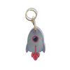Creative -Shaped Leather Access Card Holder Keychain for ID Badges and Keys