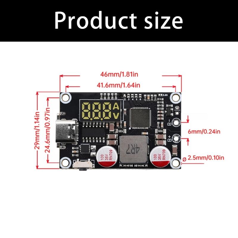 45W 2-6S Fast Charging Mobile Power Module Quick Charging Circuit Board Support Battery Type C Motherboard Voltage