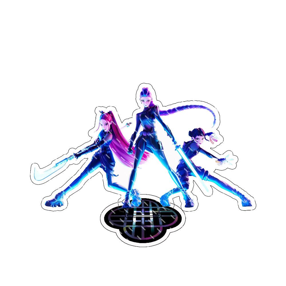 Anime KPop Demon Hunters Figure Acrylic Stand Model Rumi Mira Zoey Birthday Tabletop Decoration Christmas Fans Gifts 15cm