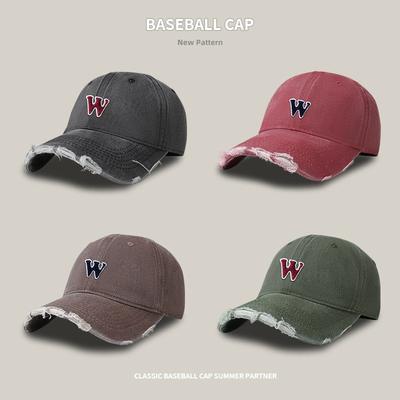 Cap Cap Men's Style Patch W Standard Wide Brim Face Small Baseball Cap Outdoor Versatile Casual Couple Peaked Hat