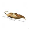 Brass Leaf Tray Golden Leaf-Shaped Solid Metal for Tabletop, Mantel