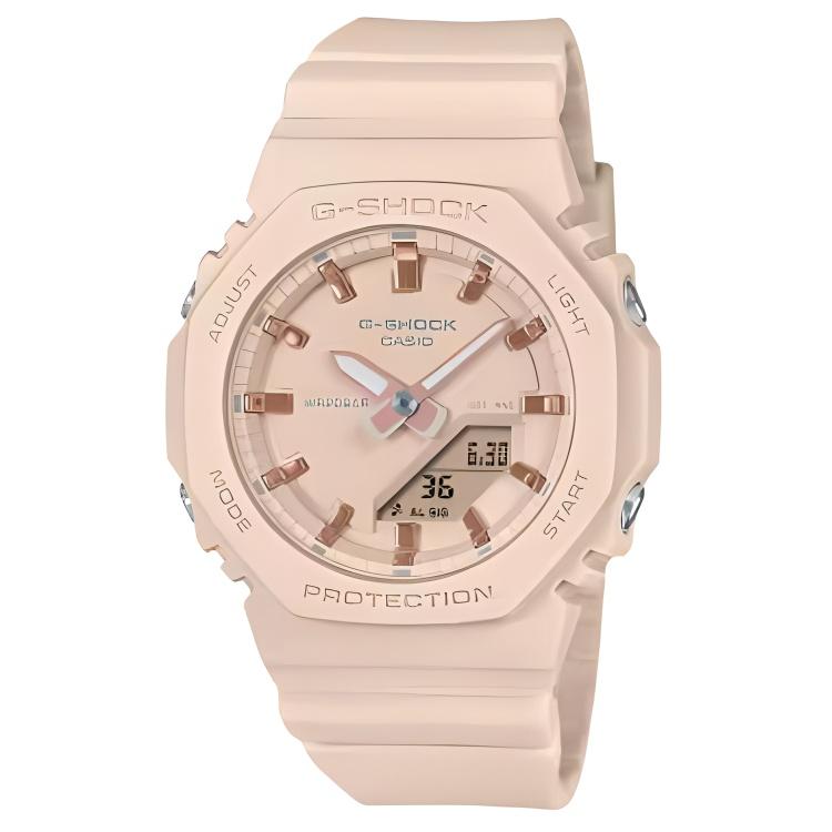 CASIO ANALOG DIGITAL Quartz Movement Resin Strap Watch Women s Watch Pink Watch Dial GMA-P2100M-4A Pink Watch Dial
