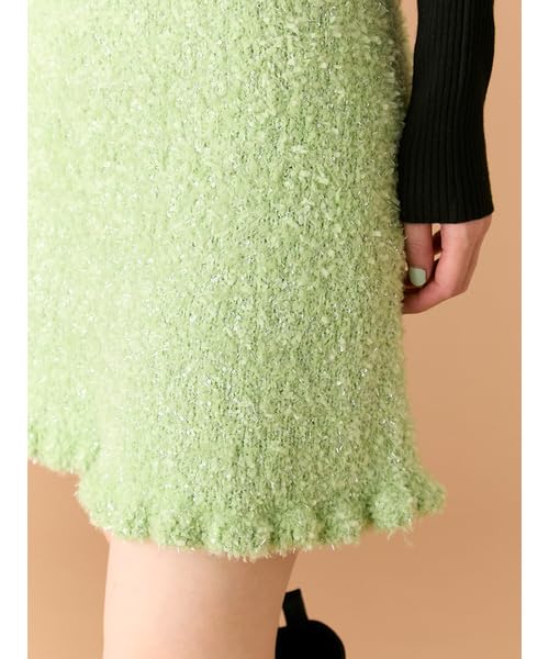 Lame Knit Mini Skirt LWNS255067GRNF