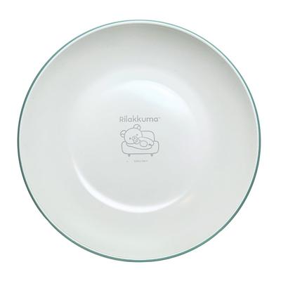 Rilakkuma karaktär rund diskmaskin och mikrovågsugn x perfekt för pasta och curry och tillverkad i vattenavvisande skål, säker, 24 H4.5cm, rätter.