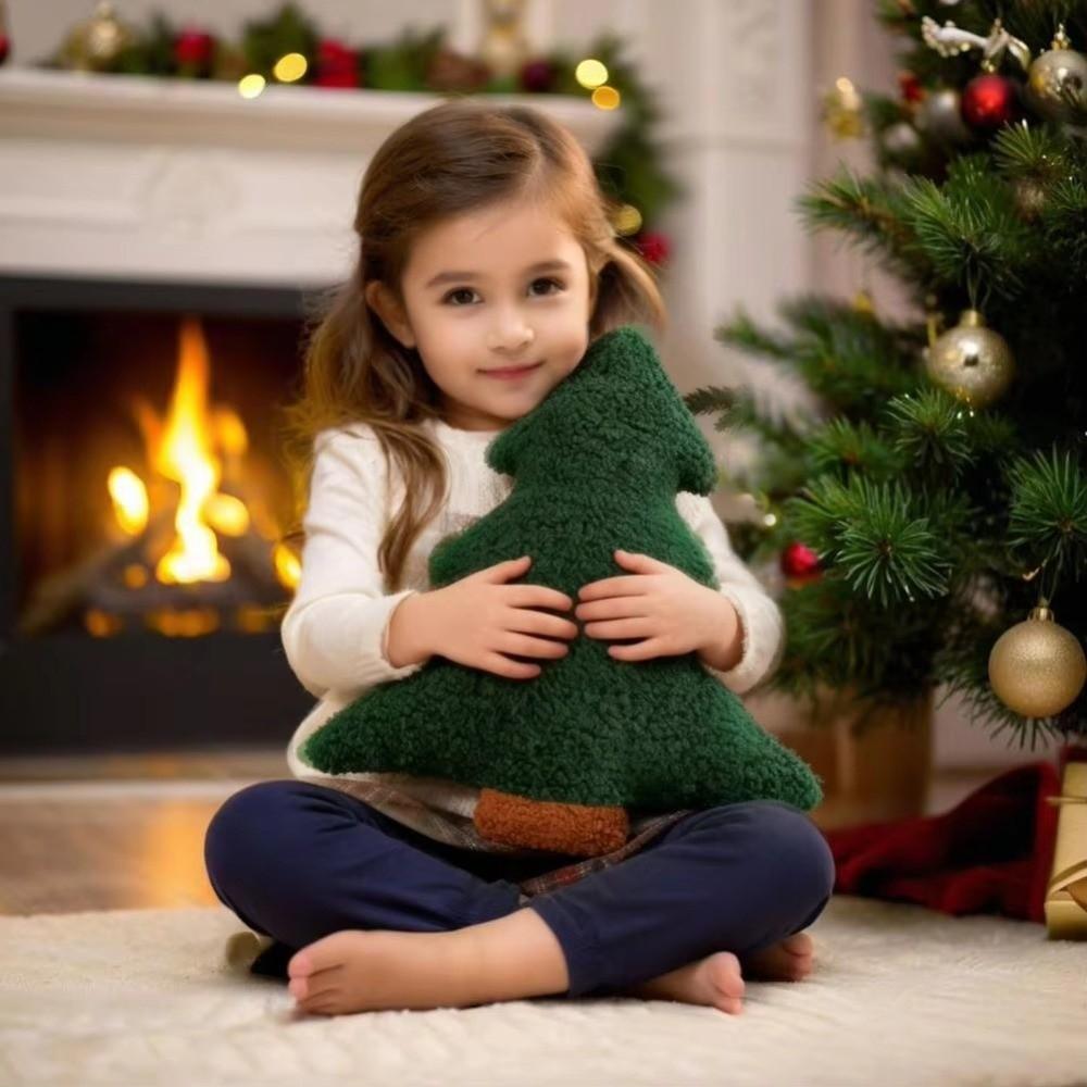 Soft Christmas Tree Pillow 40cm Festive Decor Pillow New Stuffed Plush Pillow  Christmas