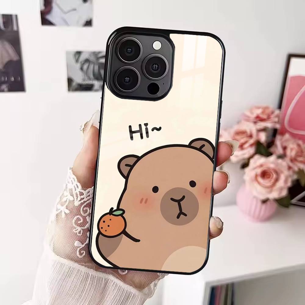 Cute C-Capybara Phone Case For iPhone 17,16,15,14,13,12,Plus,Pro,Max For Magsafe Magnetic Wireless Charge