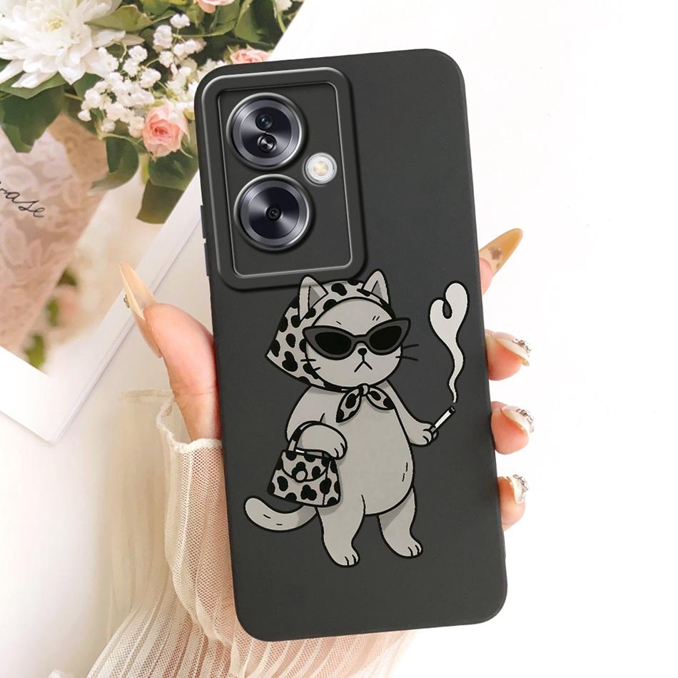 For OPPO A79 5G Cute Cat Flower Cartoon Phone Case For Oppo A79 CPH2553 CPH2557 Shockproof Soft Silicone Covers Bumper