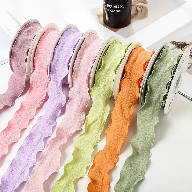 Creased Fish Tail Gauze Ribbon Flower Bouquet Packaging Macaron Color Ribbon Flower Shop Cake Handmade Materials