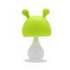 Rabbit Mushroom Teething Toy with Pleasant Music Suction Cup Bottom Prevent Hand Biting Food Grade Teething Toys Green