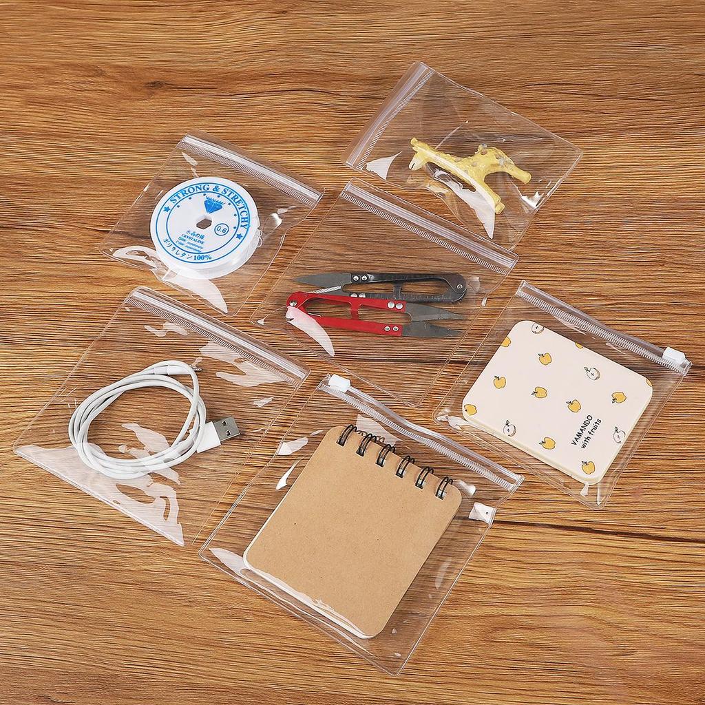 PVC Transparent Self Sealing Bag for Handmade Soap Dessert Accessories 50 Pcs