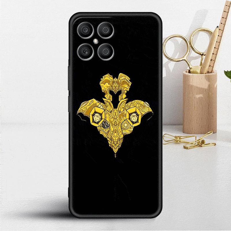 Anime Saint Seiya Logo Case For Honor X8 X8a 90 X9a 8X 70 50 20 Magic5 Pro 9X P60 P50 Black Soft Phone Funda