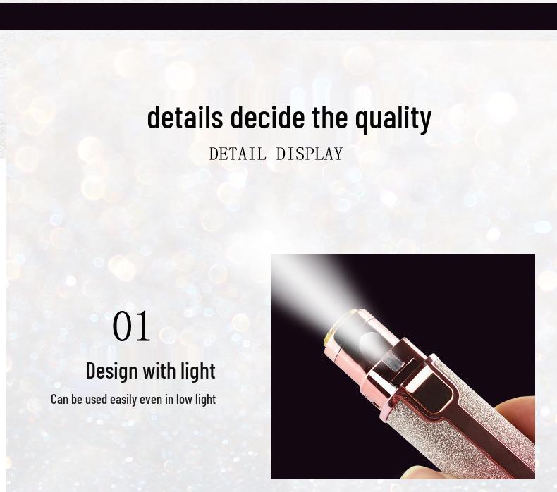Japanese USB Lipstick Eyebrow and Body Trimmer: 2-in-1 Electric Painless Epilator